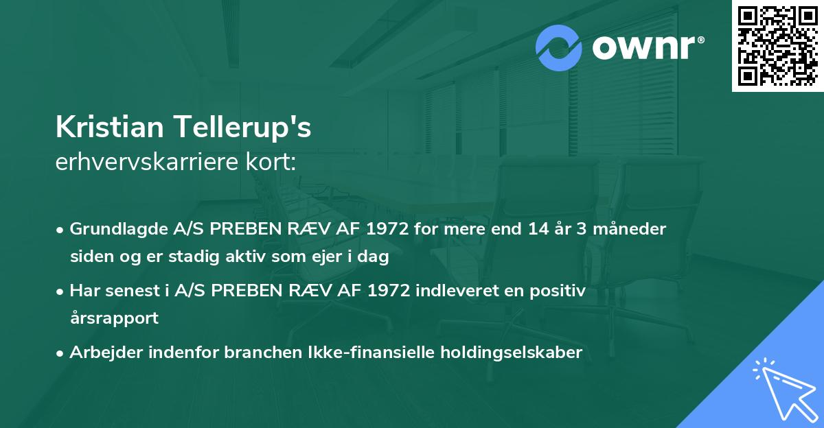 Kristian Tellerup's erhvervskarriere kort