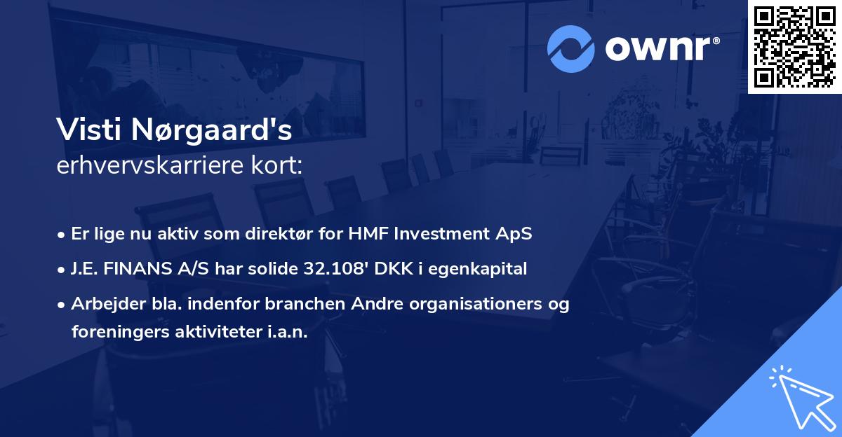 Visti Nørgaard's erhvervskarriere kort