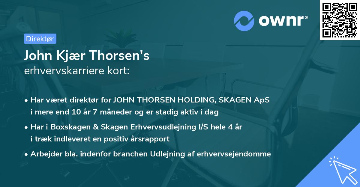 John Kjær Thorsen's erhvervskarriere kort