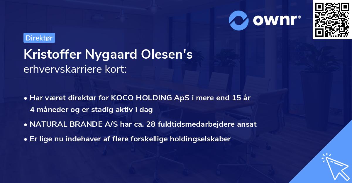 Kristoffer Nygaard Olesen's erhvervskarriere kort