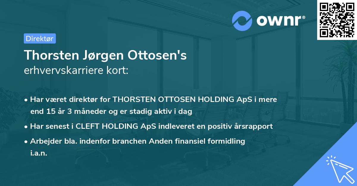 Thorsten Jørgen Ottosen's erhvervskarriere kort