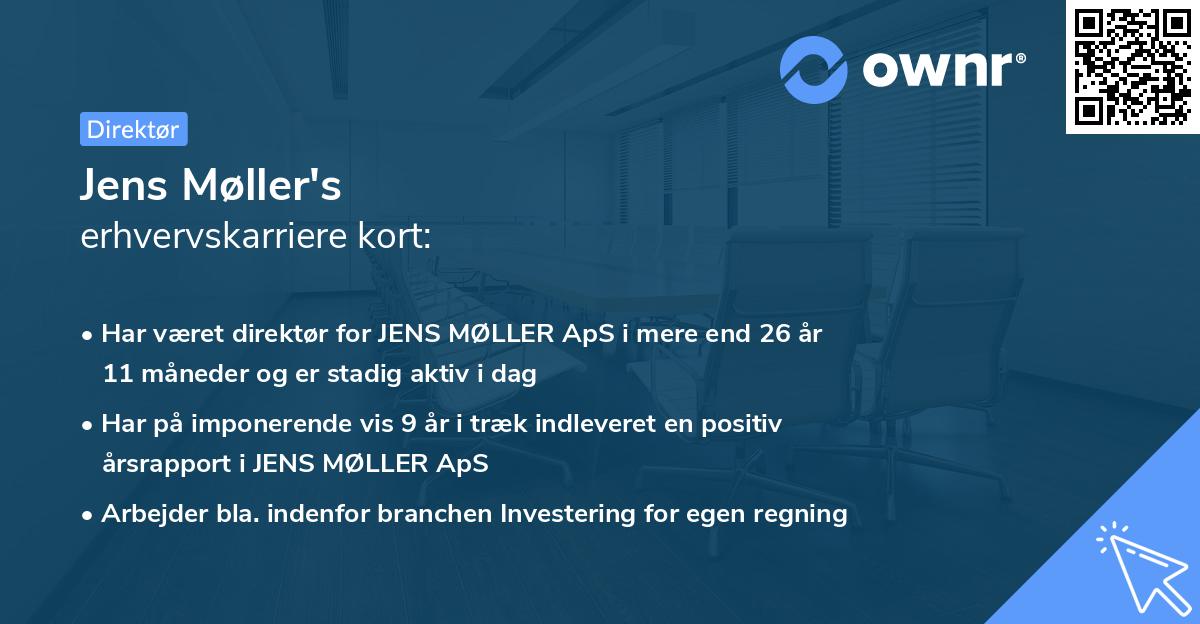 Jens Møller's erhvervskarriere kort