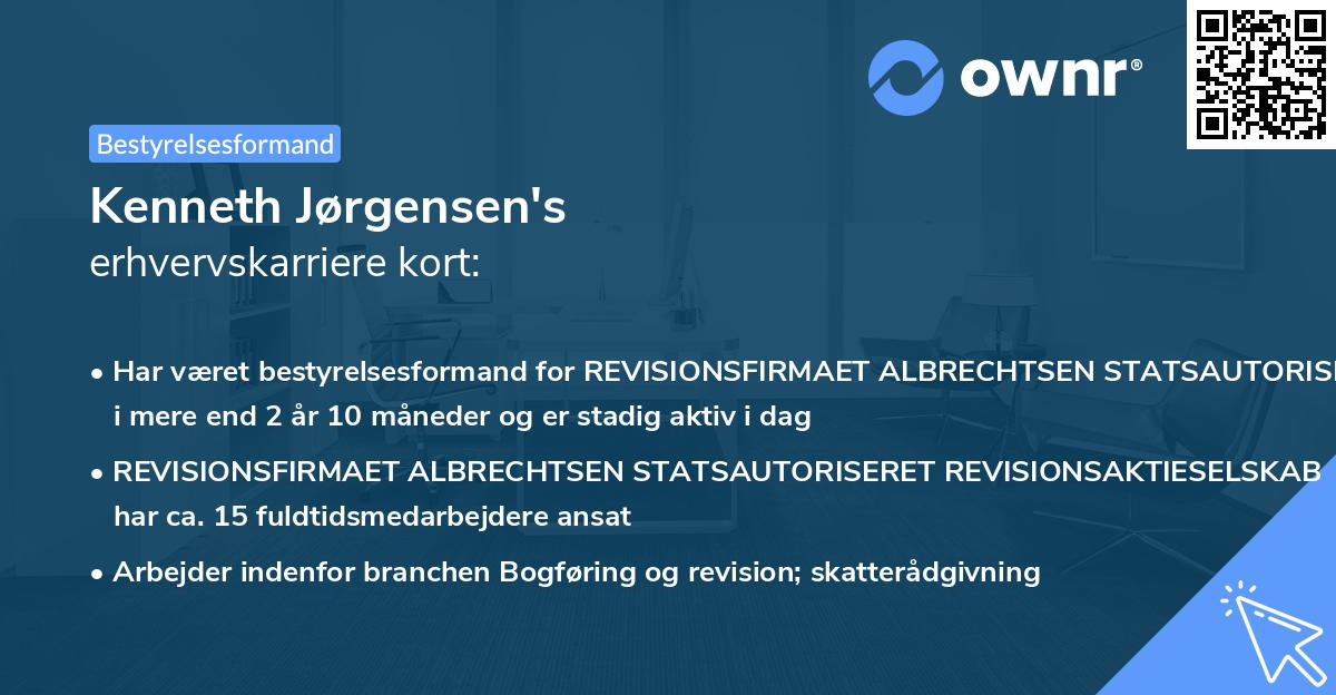 Kenneth Jørgensen's erhvervskarriere kort