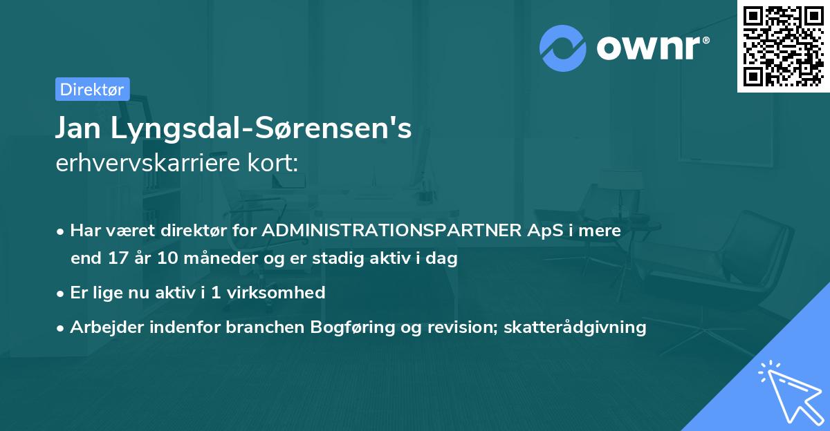 Jan Lyngsdal-Sørensen's erhvervskarriere kort