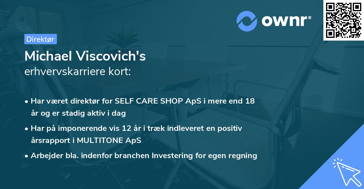 Michael Viscovich's erhvervskarriere kort