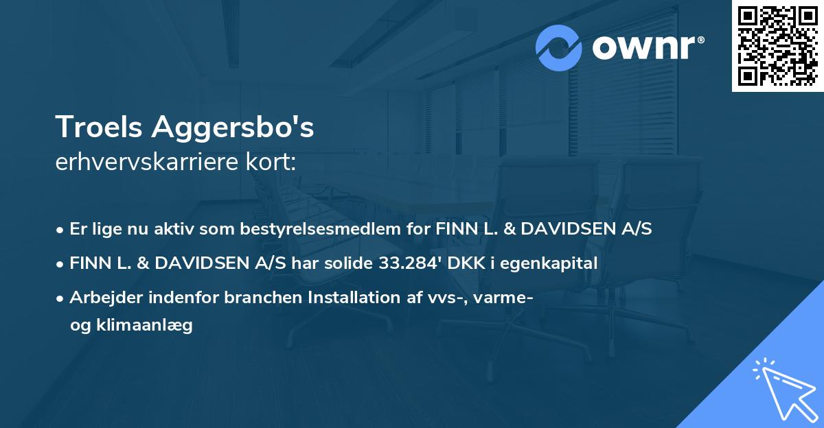 Troels Aggersbo's erhvervskarriere kort