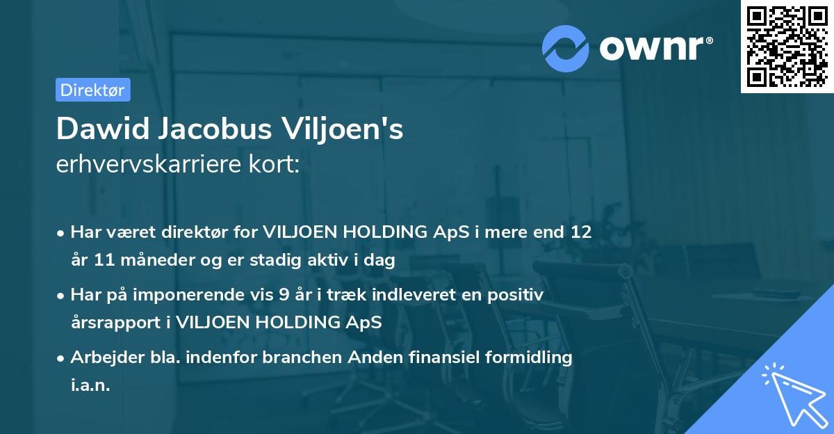 Dawid Jacobus Viljoen's erhvervskarriere kort