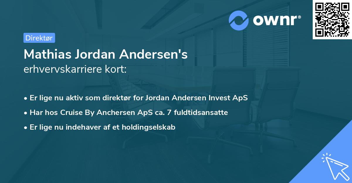 Mathias Jordan Andersen's erhvervskarriere kort