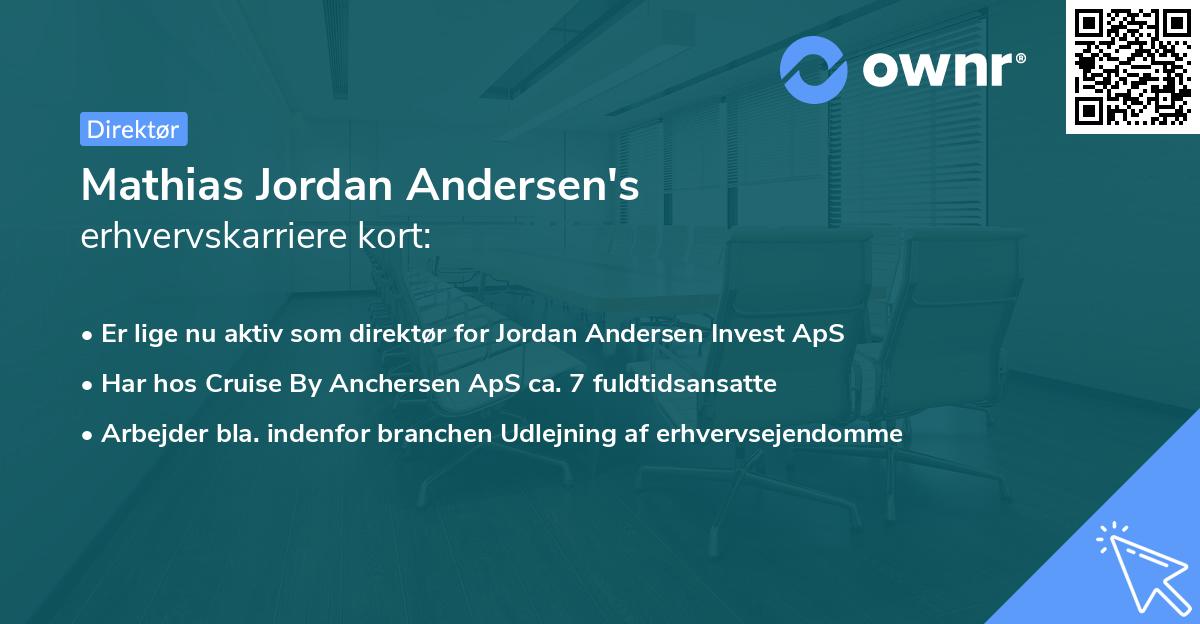 Mathias Jordan Andersen's erhvervskarriere kort