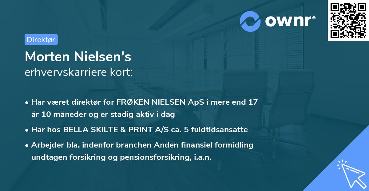 Morten Nielsen's erhvervskarriere kort