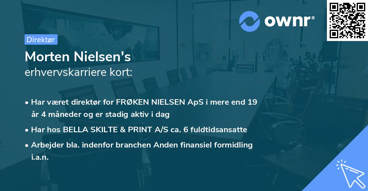 Morten Nielsen's erhvervskarriere kort