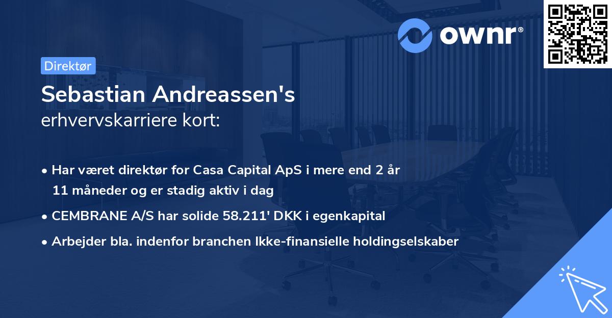 Sebastian Andreassen's erhvervskarriere kort