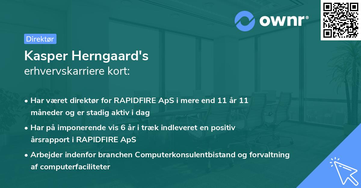 Kasper Herngaard's erhvervskarriere kort