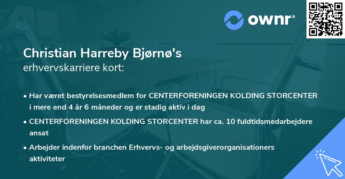 Christian Harreby Bjørnø's erhvervskarriere kort