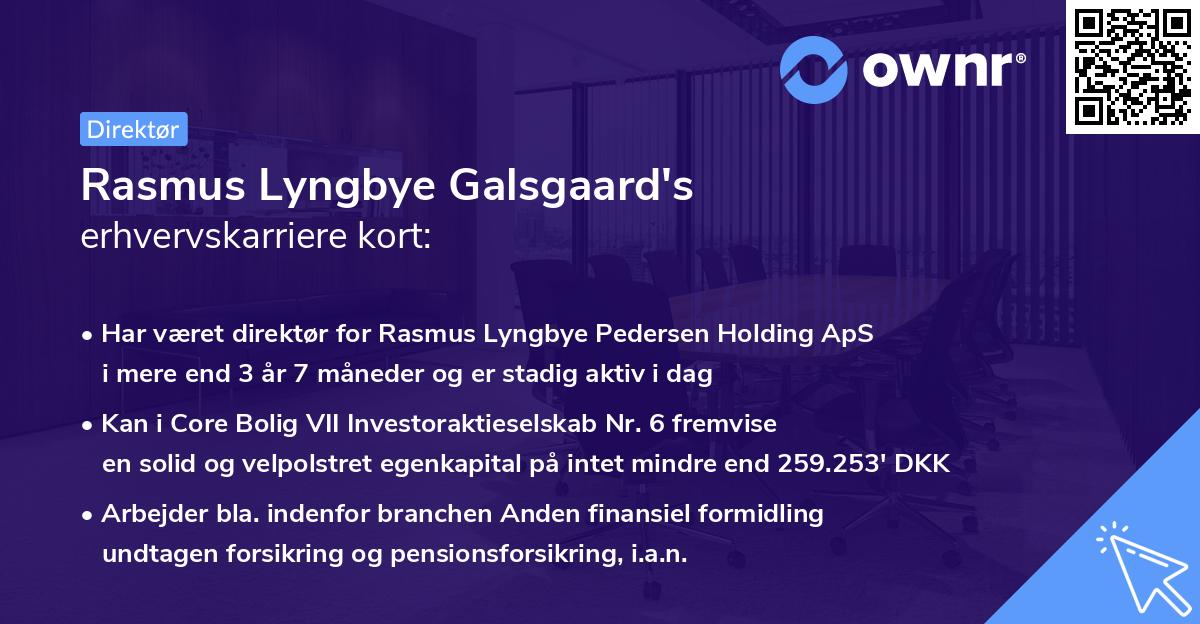 Rasmus Lyngbye Galsgaard's erhvervskarriere kort