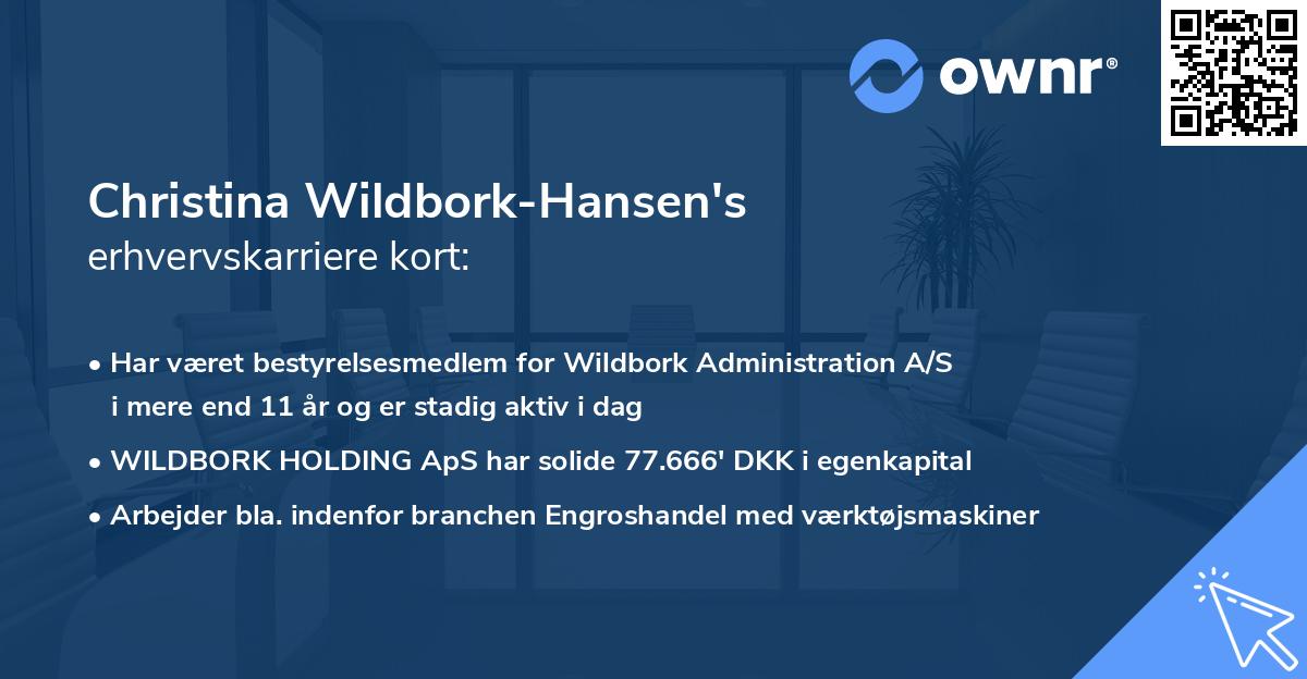 Christina Wildbork-Hansen's erhvervskarriere kort