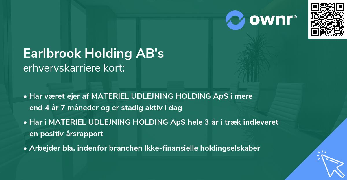 Earlbrook Holding AB's erhvervskarriere kort