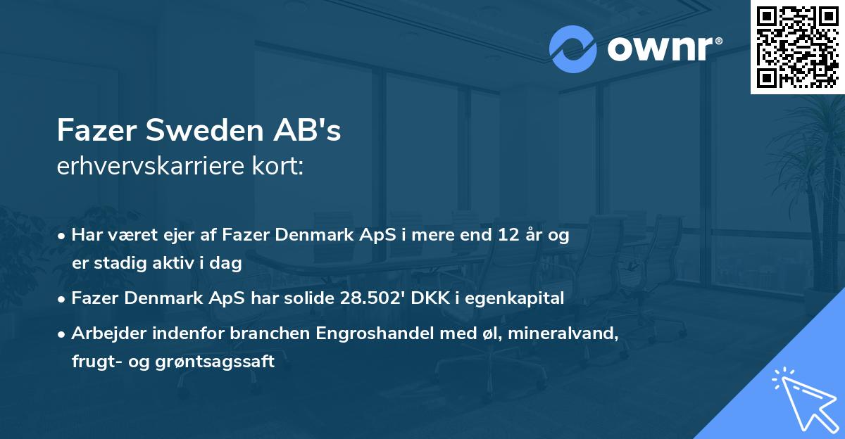 Fazer Sweden AB's erhvervskarriere kort