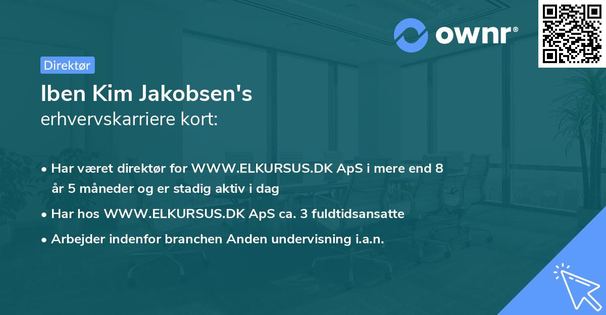 Iben Kim Jakobsen's erhvervskarriere kort