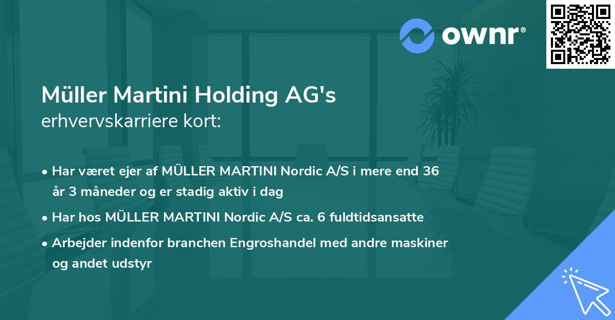 Müller Martini Holding AG's erhvervskarriere kort