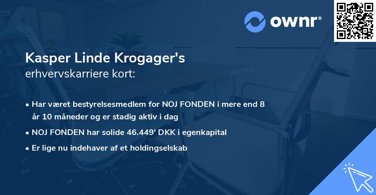 Kasper Linde Krogager's erhvervskarriere kort