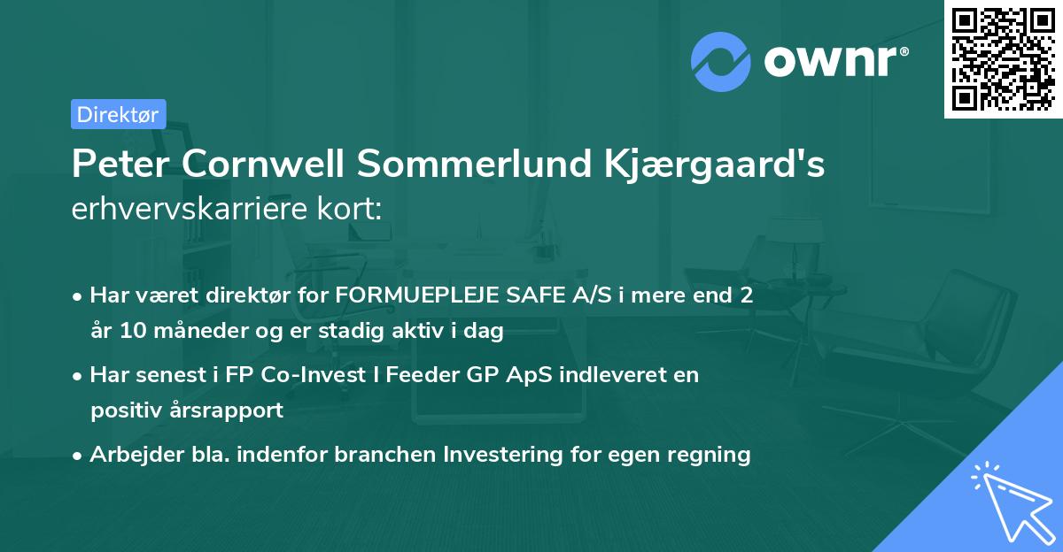 Peter Cornwell Sommerlund Kjærgaard's erhvervskarriere kort