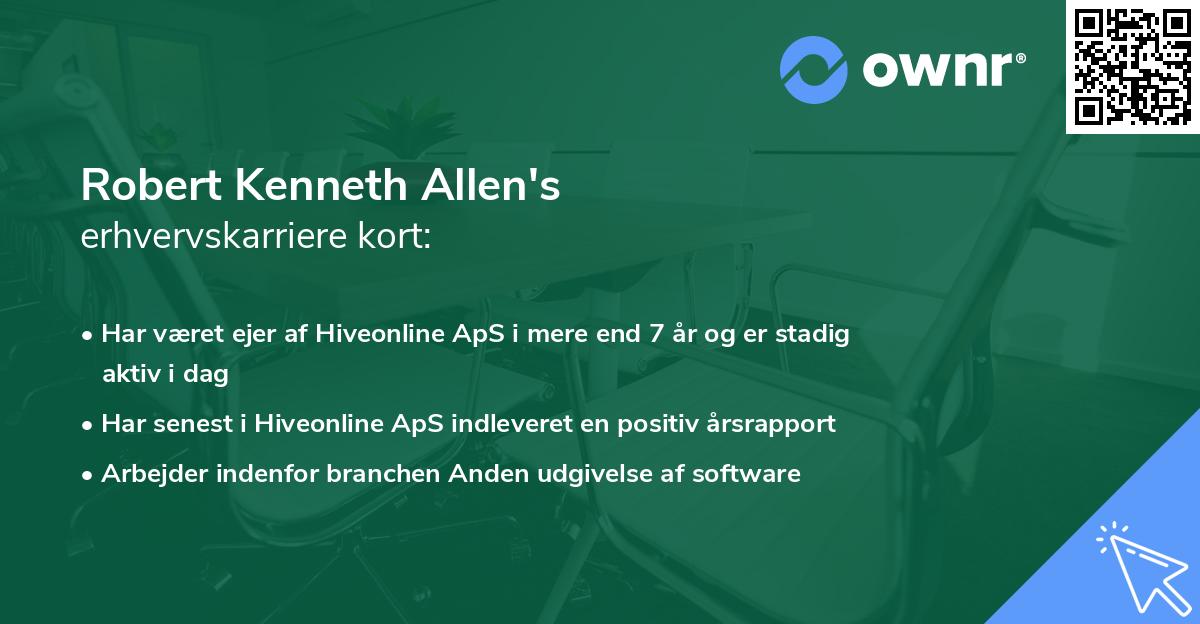 Robert Kenneth Allen's erhvervskarriere kort