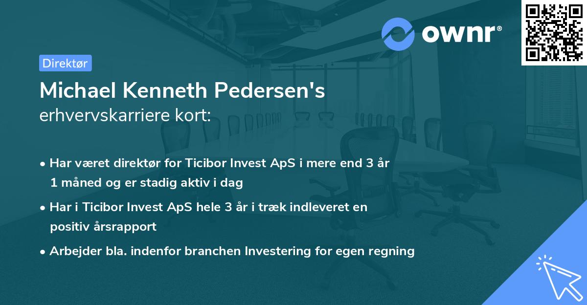Michael Kenneth Pedersen's erhvervskarriere kort