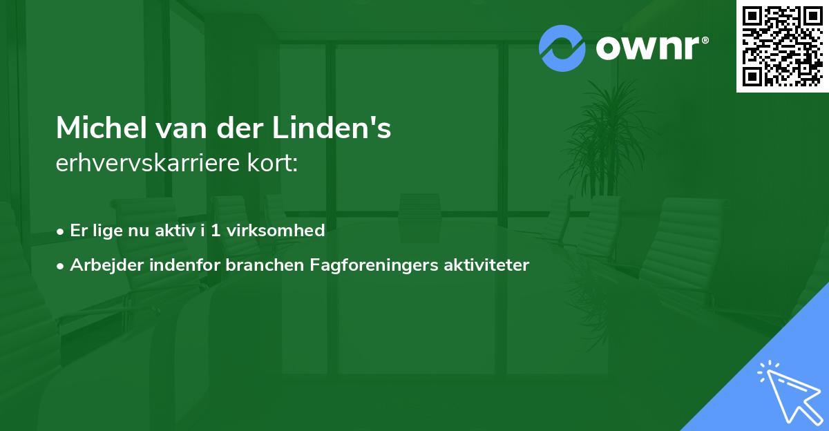 Michel van der Linden's erhvervskarriere kort