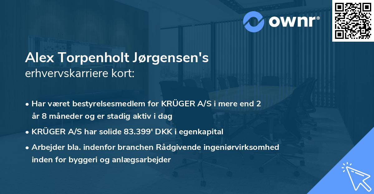 Alex Torpenholt Jørgensen's erhvervskarriere kort