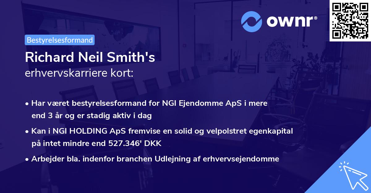 Richard Neil Smith's erhvervskarriere kort