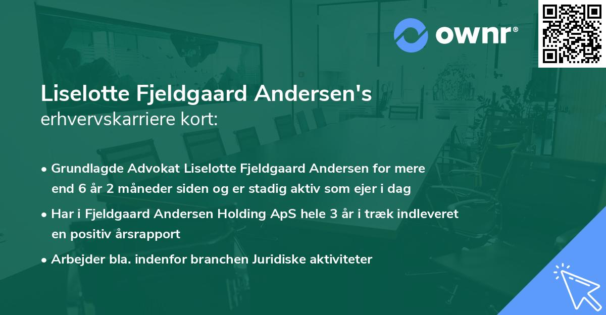 Liselotte Fjeldgaard Andersen's erhvervskarriere kort