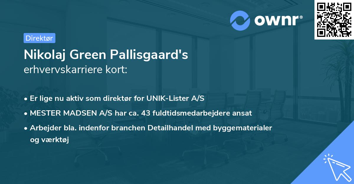 Nikolaj Green Pallisgaard's erhvervskarriere kort