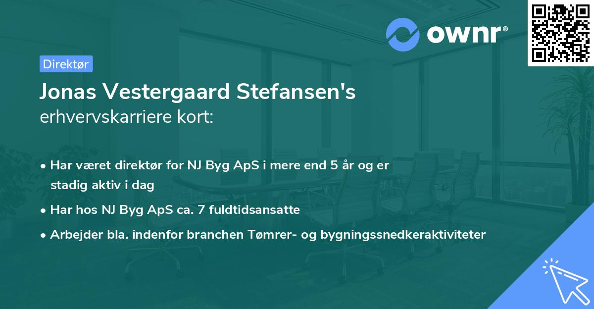 Jonas Vestergaard Stefansen's erhvervskarriere kort