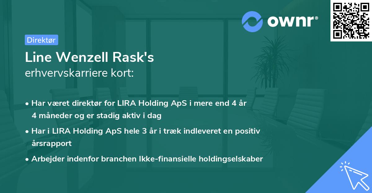 Line Wenzell Rask's erhvervskarriere kort