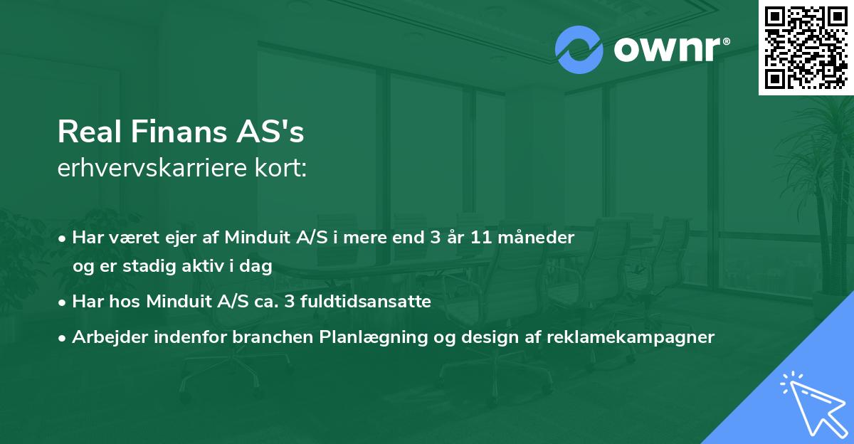 Real Finans AS's erhvervskarriere kort