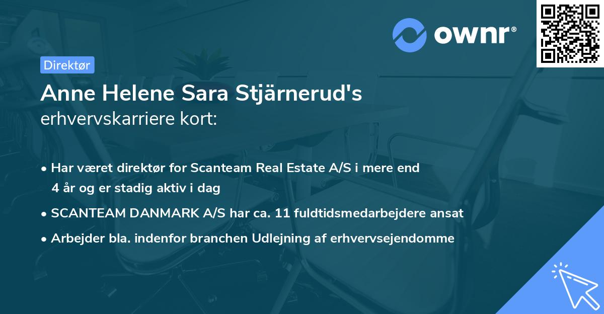 Anne Helene Sara Stjärnerud's erhvervskarriere kort