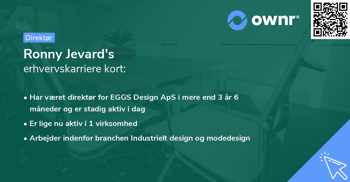 Ronny Jevard's erhvervskarriere kort