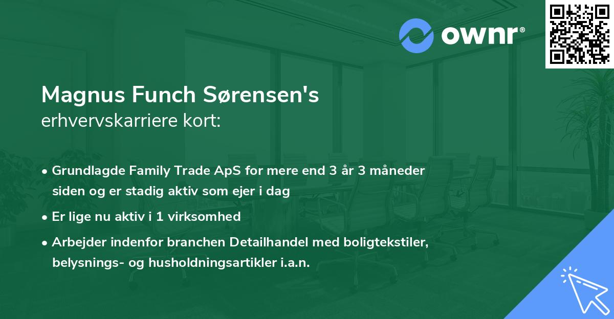 Magnus Funch Sørensen's erhvervskarriere kort