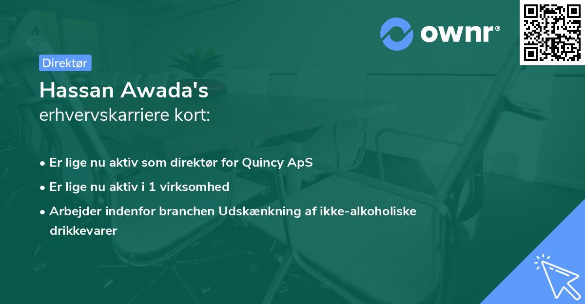 Hassan Awada's erhvervskarriere kort