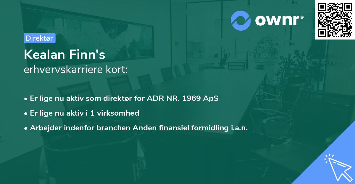 Kealan Finn's erhvervskarriere kort