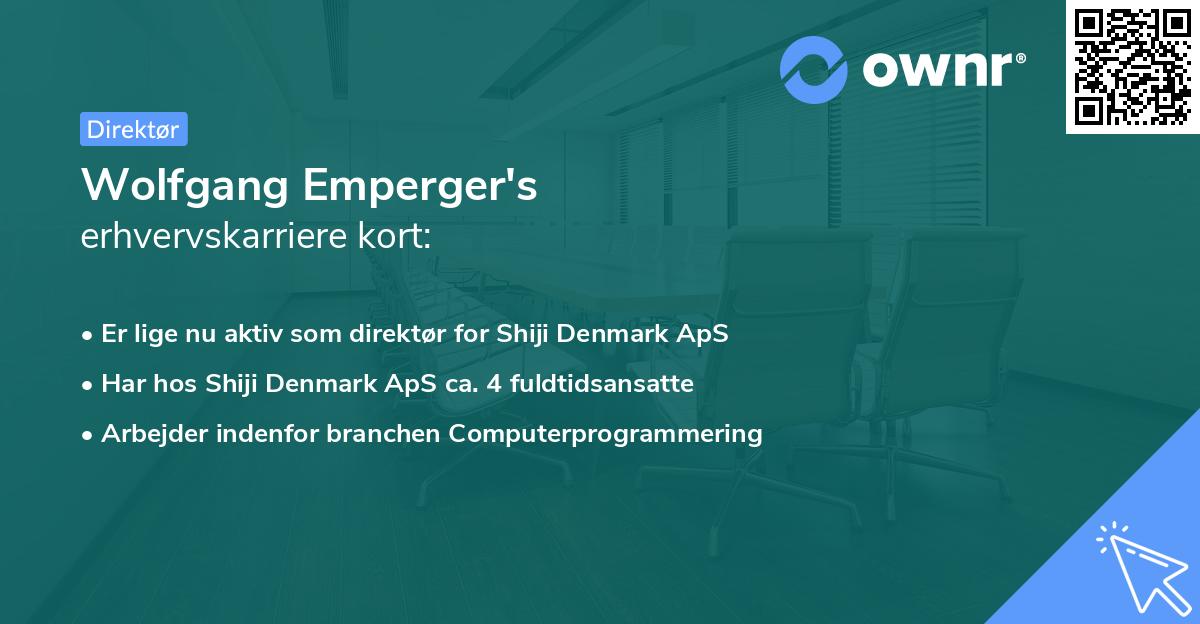 Wolfgang Emperger's erhvervskarriere kort