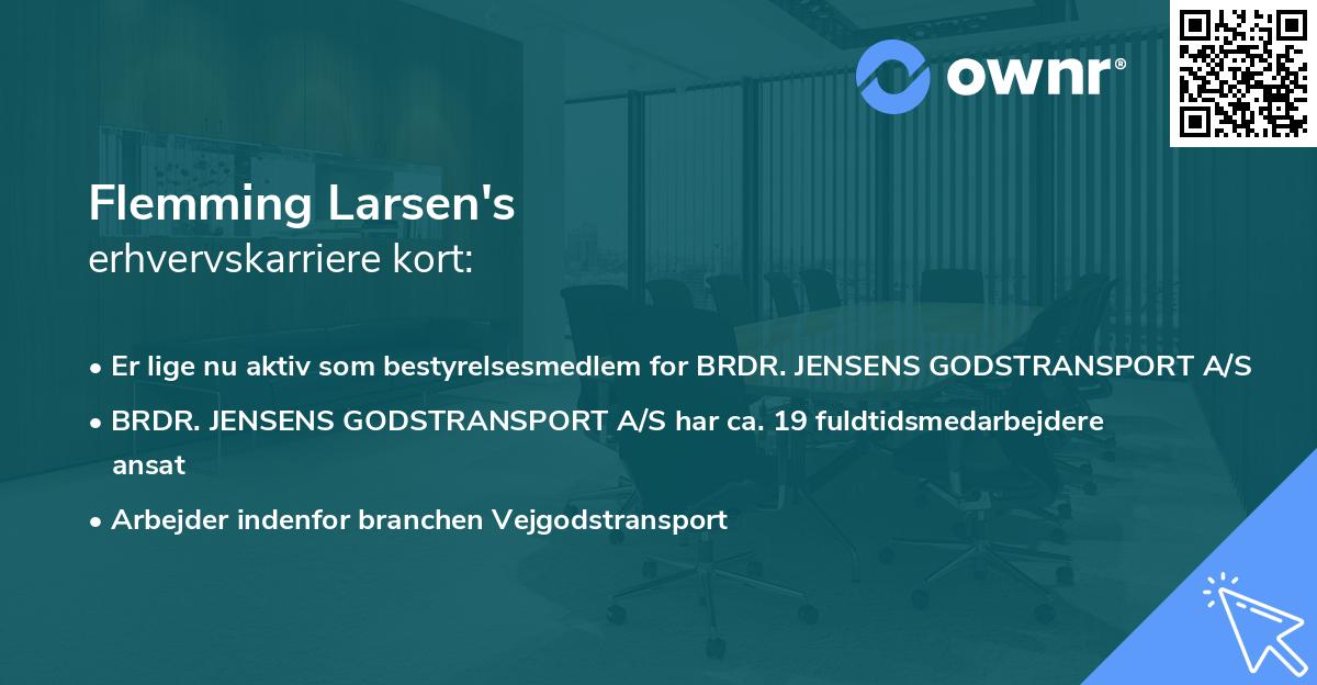 Flemming Larsen's erhvervskarriere kort