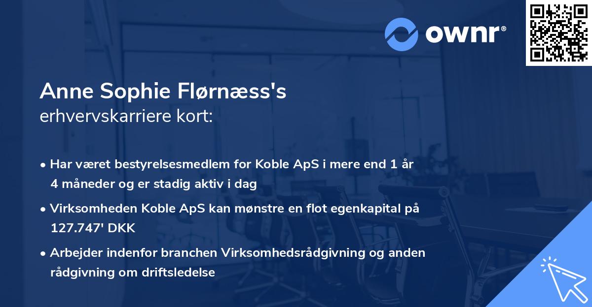 Anne Sophie Flørnæss's erhvervskarriere kort