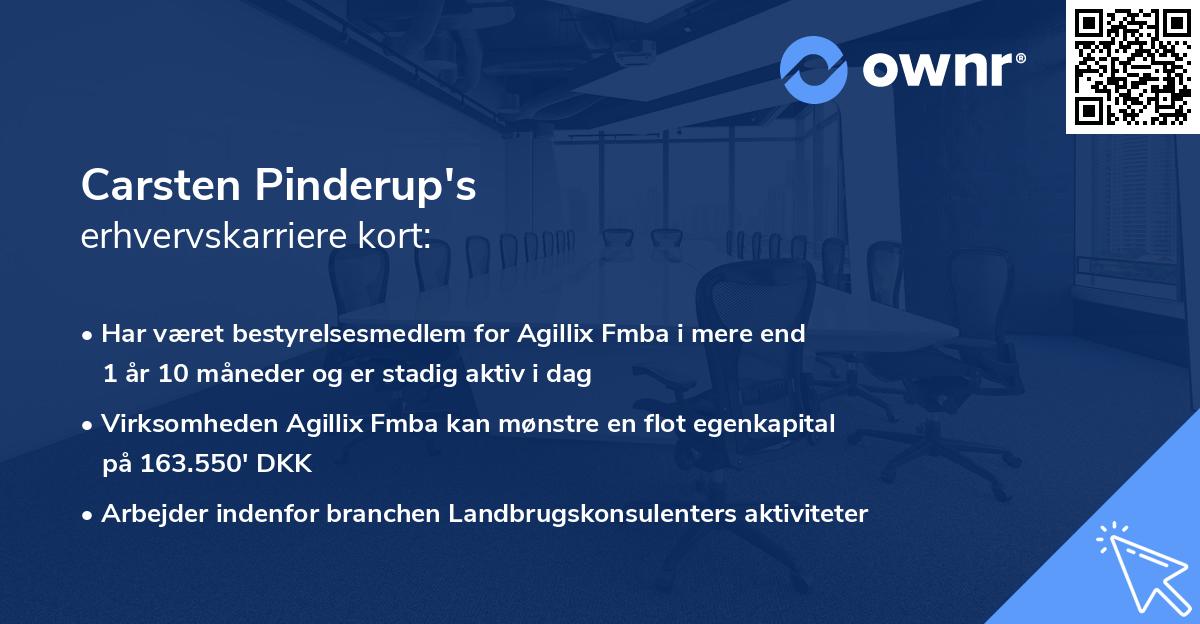 Carsten Pinderup's erhvervskarriere kort