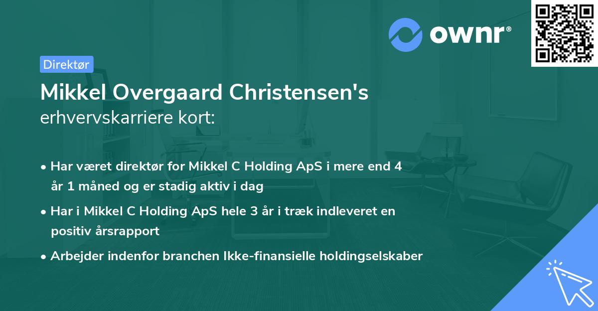 Mikkel Overgaard Christensen's erhvervskarriere kort