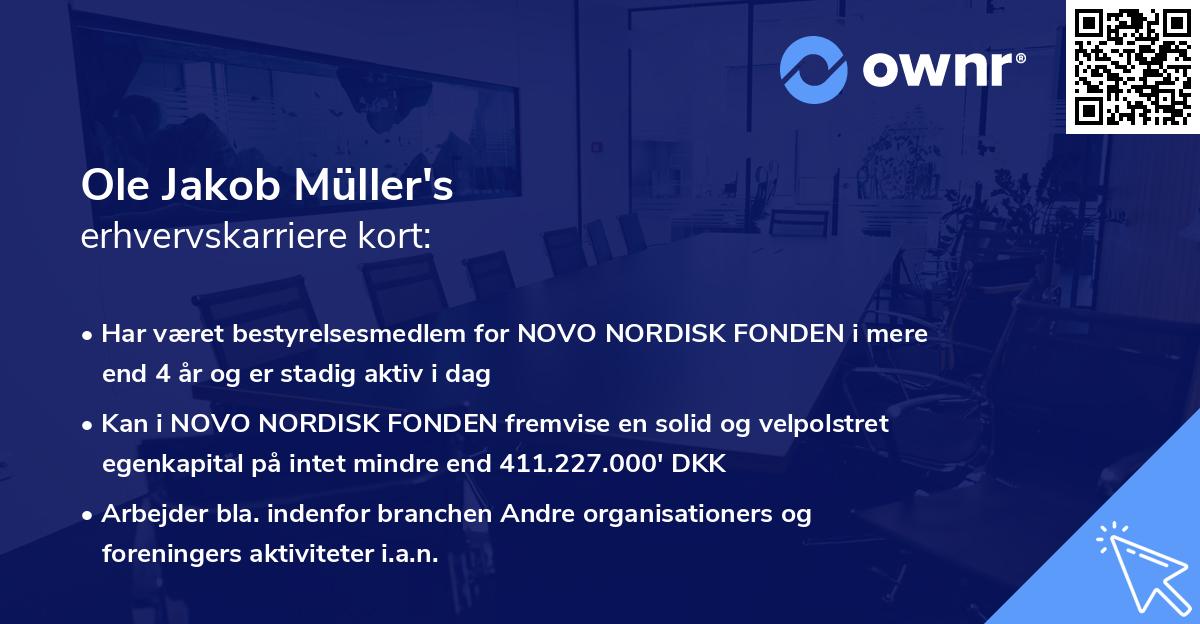 Ole Jakob Müller's erhvervskarriere kort