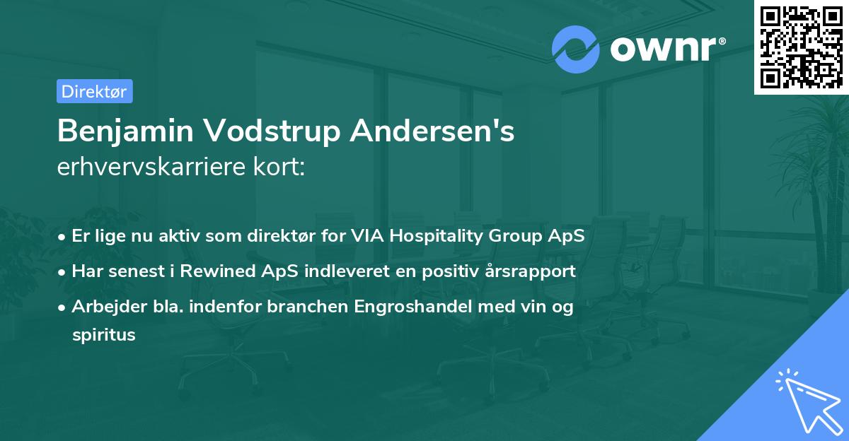 Benjamin Vodstrup Andersen's erhvervskarriere kort