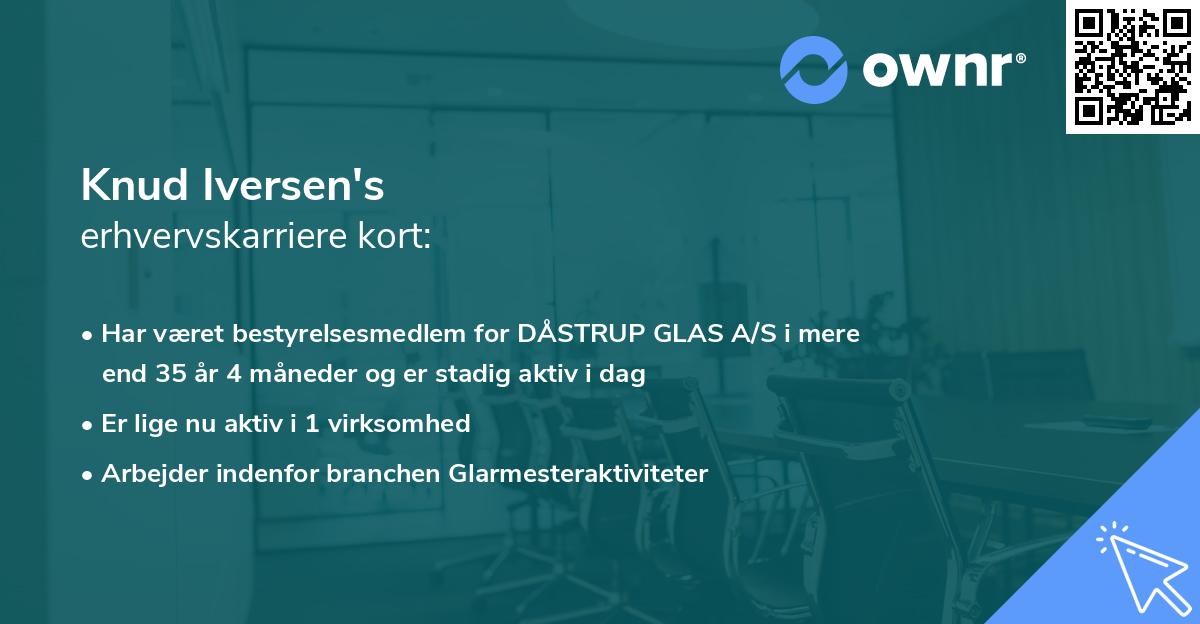Knud Iversen's erhvervskarriere kort