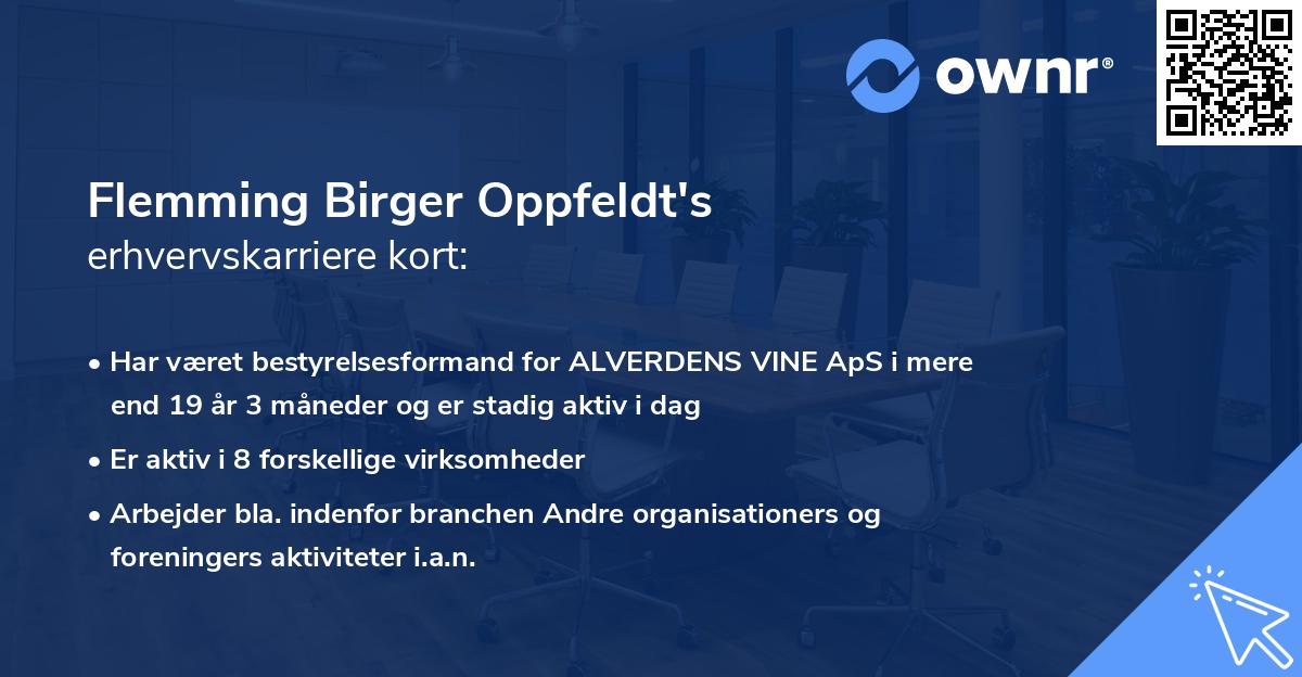 Flemming Birger Oppfeldt's erhvervskarriere kort